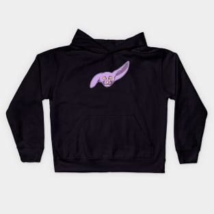 cute purple fannec fox face Kids Hoodie